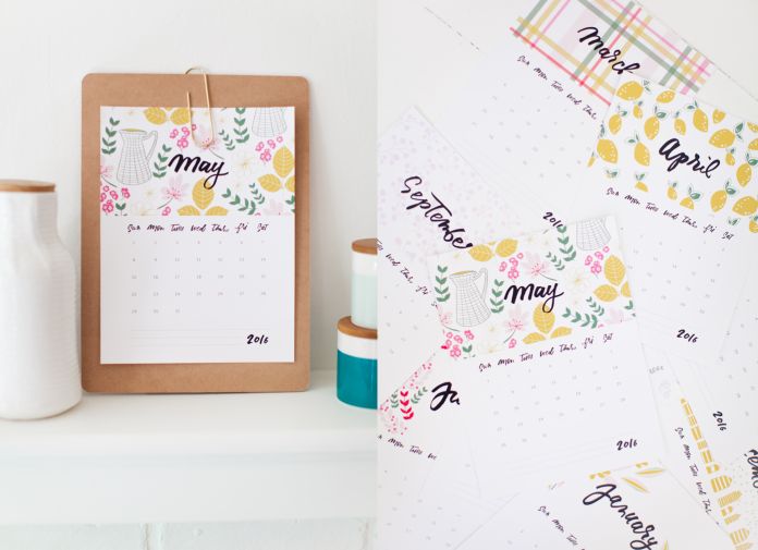 Free Monthplanner 2016